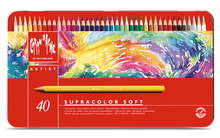 Cargar imagen en el visor de la galería, Lápices de color acuarelables Supracolor Soft Caran D&#39;ache 40 piezas
