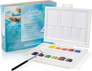 Acuarelas  La Petite L'Aquarelle Estuche de Viaje Sennelier 12 medias Pastillas