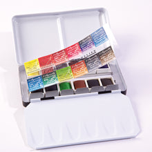 Cargar imagen en el visor de la galería, Acuarelas L&#39;Aquarelle Estuche Metálico  Sennelier 12 medias Pastillas
