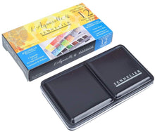 Cargar imagen en el visor de la galería, Acuarelas L&#39;Aquarelle Estuche Metálico  Sennelier 12 medias Pastillas

