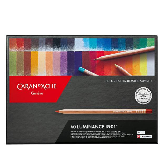 Lápices de color Luminance 6901 Caran D'ache 40 piezas