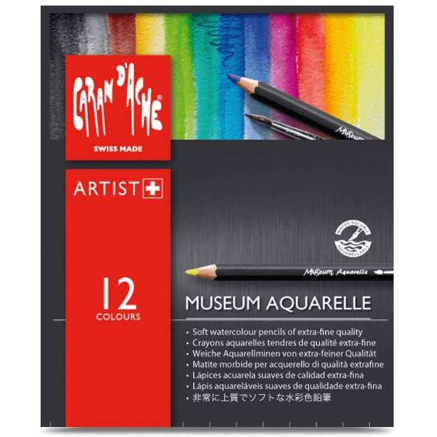 Lápices de color acuarelables Museum Caran D'ache 12 piezas