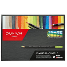 Cargar imagen en el visor de la galería, Lápices de color acuarelable Museum Paisaje Caran D&#39;ache 20 piezas
