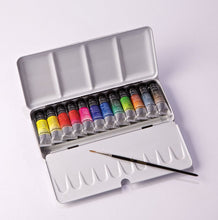 Cargar imagen en el visor de la galería, Acuarelas L&#39;Aquarelle Estuche Metálico  Sennelier 12 Tubos 10 ml
