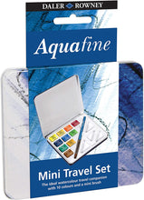 Cargar imagen en el visor de la galería, Acuarelas Estuche mini de Viaje Aquafine 10 Medias Pastillas
