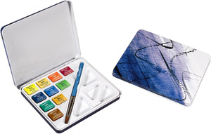 Acuarelas Estuche mini de Viaje Aquafine 10 Medias Pastillas
