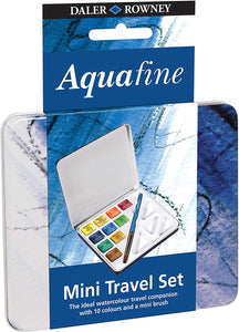 Acuarelas Estuche mini de Viaje Aquafine 10 Medias Pastillas