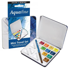 Cargar imagen en el visor de la galería, Acuarelas Estuche mini de Viaje Aquafine 10 Medias Pastillas
