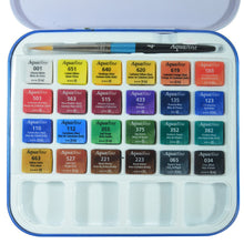 Cargar imagen en el visor de la galería, Acuarelas Estuche de Viaje Aquafine 24 Medias Pastillas
