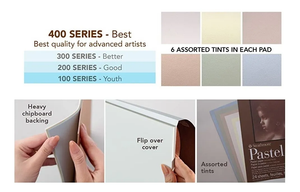 Block Strathmore Pastel Serie 400 9 x 12 in (22.9 x 30.5 cms ) Colores Surtidos