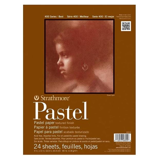 Block Strathmore Pastel Serie 400 9 x 12 in (22.9 x 30.5 cms ) Colores Surtidos