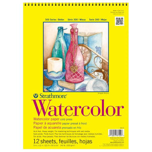 Block Strathmore Watercolor Serie 300 9 x12 in (22.9 x 30.5 cms)