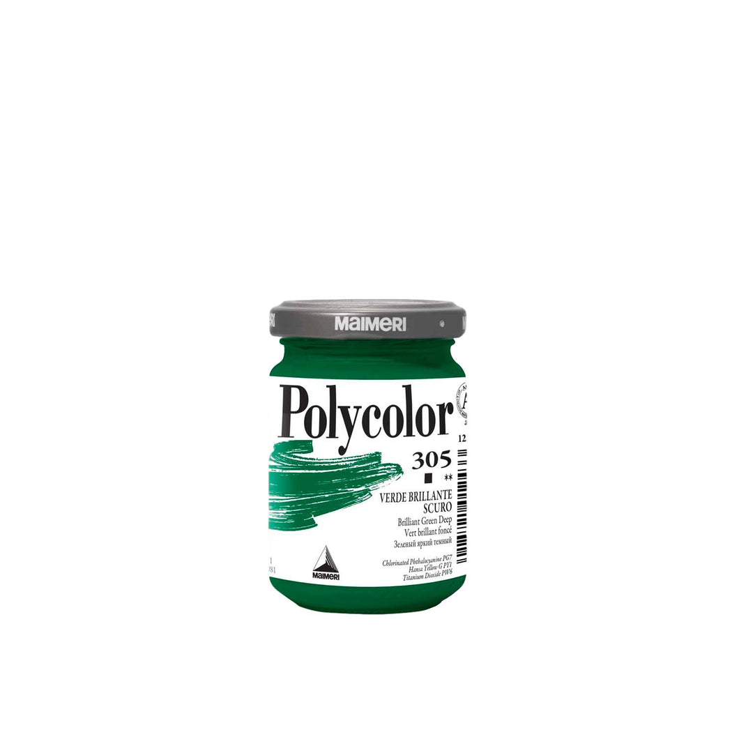 Acrílico Polycolor 140 ml Verde Brillante Oscuro 305