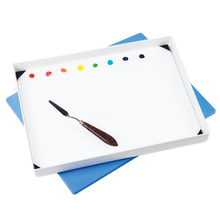 Cargar imagen en el visor de la galería, Paleta POSH® de Mesa de vidrio templado Blanco 12 x 16 in (30.5 x 40.6 cms)
