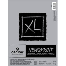 Cargar imagen en el visor de la galería, Block XL Newsprint Canson 9 x 12 in (22.9 x 30.5 cm) 49 gr
