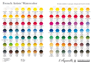 Acuarelas L'Aquarelle Estuche Metálico  Sennelier 12 Tubos 10 ml