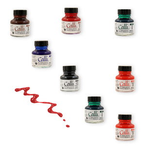 Set Tinta Pigmentada Calli 29.5 ml Daler Rowney 6 piezas