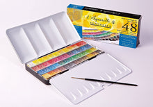 Cargar imagen en el visor de la galería, Acuarelas L&#39;Aquarelle Estuche Metálico  Sennelier 48 medias Pastillas
