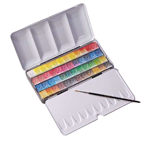 Acuarelas L'Aquarelle Estuche Metálico  Sennelier 48 medias Pastillas