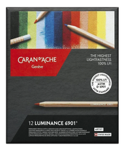 Cargar imagen en el visor de la galería, Lápices de color Luminance 6901 Caran D&#39;ache 12 piezas
