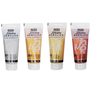 Acrílico Pébéo 100 ml 350 / Oro Rico Iridiscente Metálicos
