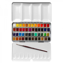 Cargar imagen en el visor de la galería, Acuarelas L&#39;Aquarelle Estuche Metálico  Sennelier 48 medias Pastillas

